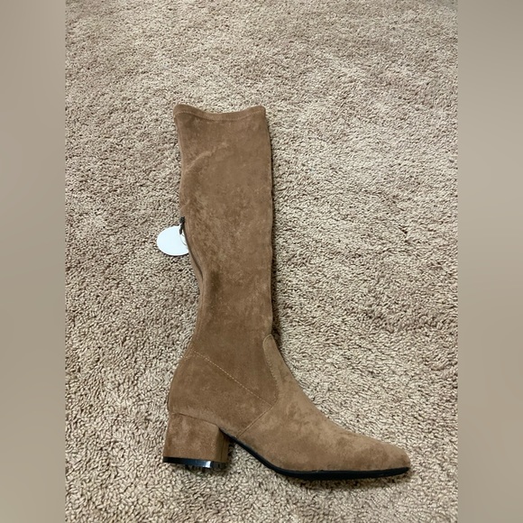 Tan suede over the knee boot - Picture 2 of 3
